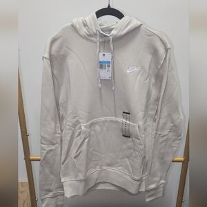 Nike Men's Sportswear Club Fleece Pullover Hoodie Light Bone Size M